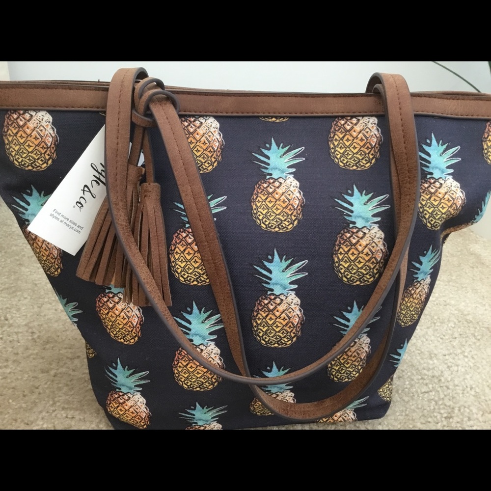 Style &Co Pineapple Dark Blue Bag